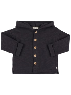 1 + IN THE FAMILY: Cotton blend hooded jacket - Dark Grey - kids-boys_0 | Luisa Via Roma
