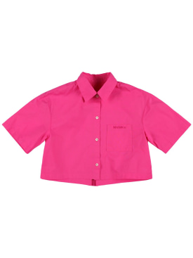 MAX&Co.: 코튼 포플린 셔츠 - 자홍색 - kids-girls_0 | Luisa Via Roma