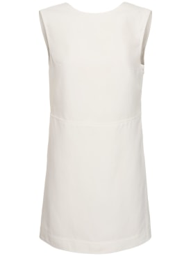 Loulou Studio: Hoya sleeveless viscose blend mini dress - Ivory - women_0 | Luisa Via Roma