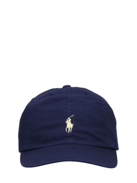 Ralph Lauren: Cappello baseball Polo Pony in gabardina di cotone - Blu Scuro - kids-boys_0 | Luisa Via Roma