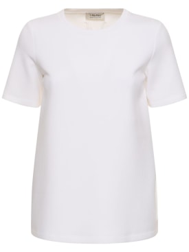 'S Max Mara: T-shirt Fianco in scuba jersey - Bianco - women_0 | Luisa Via Roma