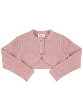 Il Gufo: Cotton knit cardigan w/lurex - Pink - kids-girls_0 | Luisa Via Roma