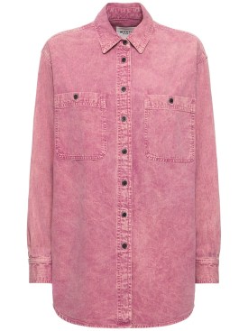 Marant Etoile: Verane cotton shirt - Pink - women_0 | Luisa Via Roma