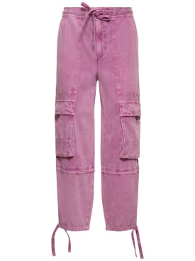 Marant Etoile: Pantalones cargo de algodón - Rosa - women_0 | Luisa Via Roma