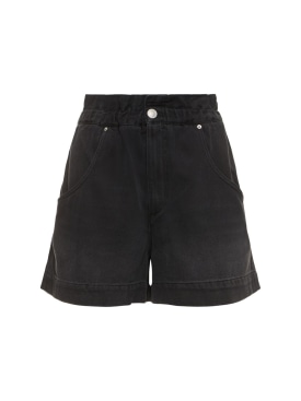 Isabel Marant: Titea denim shorts - Washed Black - women_0 | Luisa Via Roma