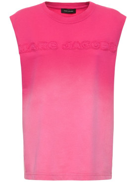 Marc Jacobs: T-shirt Grunge Spray - Rosa Hot - women_0 | Luisa Via Roma