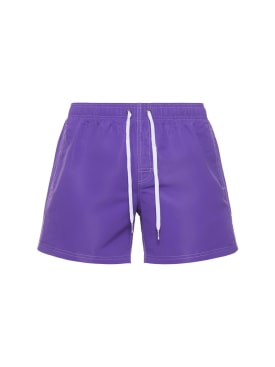 SUNDEK: Stretch waist nylon swim shorts - Purple - men_0 | Luisa Via Roma