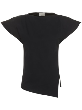 Isabel Marant: Camiseta de jersey - Negro - women_0 | Luisa Via Roma
