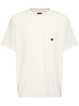 Needles: T-Shirt aus Jersey mit Logo - A-white - men_0 | Luisa Via Roma