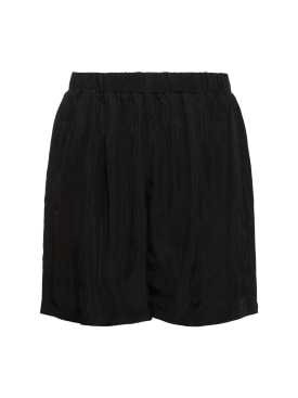 The Frankie Shop: Silky cupro jogging shorts - Black - men_0 | Luisa Via Roma