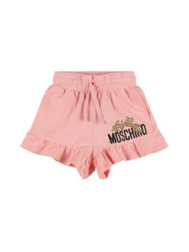 Moschino: Shorts in felpa di cotone - Rosa - kids-girls_0 | Luisa Via Roma