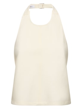 Wardrobe.nyc: Top in lana - Off White - women_0 | Luisa Via Roma
