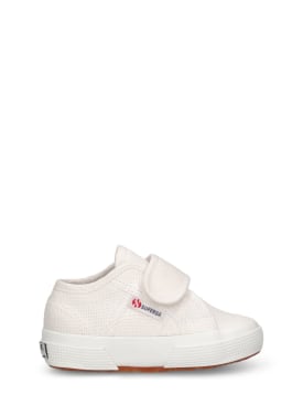 Superga: 2750-Bstrap cotton canvas sneakers - White - kids-boys_0 | Luisa Via Roma