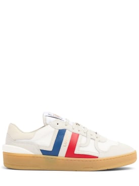 Lanvin: 10mm Clay poly & leather sneakers - Whit/Multi - women_0 | Luisa Via Roma