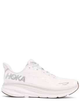 Hoka: Sneakers Clifton 9 - Bianco crema - women_0 | Luisa Via Roma