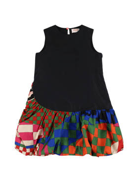 Pucci: 프린트 타프타 드레스 - 블랙 - kids-girls_0 | Luisa Via Roma