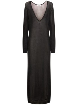 Interior: Vestido largo de viscosa - Negro - women_0 | Luisa Via Roma