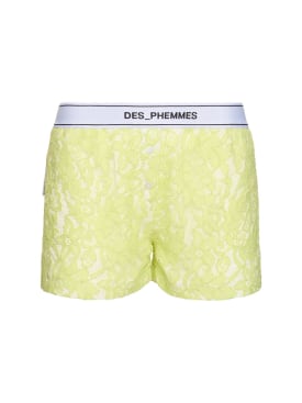 Des Phemmes: Shorts aus Macraméspitze - Limone - women_0 | Luisa Via Roma