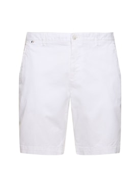 Boss: Slice stretch cotton shorts - White - men_0 | Luisa Via Roma