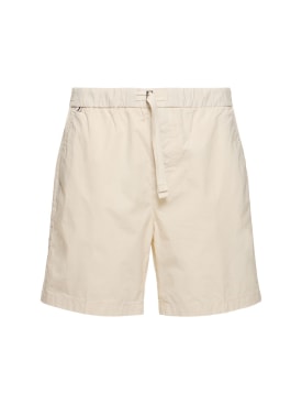 Boss: Kenosh cotton blend shorts - Open White - men_0 | Luisa Via Roma