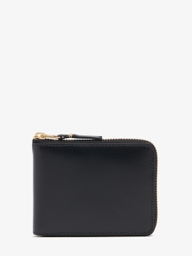 Comme des Garçons Wallet: Leather zip wallet - Black - men_0 | Luisa Via Roma
