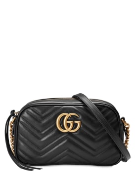 Gucci: GG Marmont leather camera bag - Black - women_0 | Luisa Via Roma