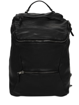 Giorgio Brato: Leather backpack - Black - men_0 | Luisa Via Roma