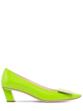 Roger Vivier: Zapatos de tacón Belle Vivier de charol 45mm - Verde - women_0 | Luisa Via Roma