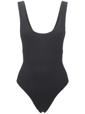 Reina Olga: Ruby scrunch one piece swimsuit - Black - women_0 | Luisa Via Roma