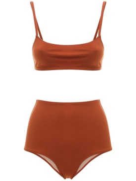 Lido: Bralette et bikini taille haute Undici - Terracotta - women_0 | Luisa Via Roma