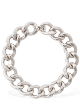 Isabel Marant: Links chunky chain collar necklace - Silver - women_0 | Luisa Via Roma
