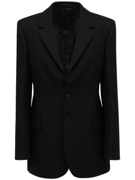 Wardrobe.nyc: Contour wool blazer - Black - women_0 | Luisa Via Roma