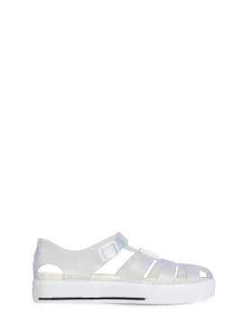Dolce&Gabbana: Logo jelly sandals - White - kids-girls_0 | Luisa Via Roma