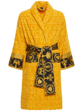 Versace: Barocco & Robe bathrobe - Gold - women_0 | Luisa Via Roma