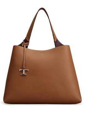 Tod's: Shopping leather shoulder bag - Kenya - women_0 | Luisa Via Roma