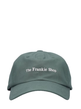 The Frankie Shop: Cappello baseball in cotone con logo ricamato - Pine - men_0 | Luisa Via Roma