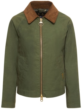 BARBOUR: Giacca Campbell in cotone impermeabile - Verde - women_0 | Luisa Via Roma