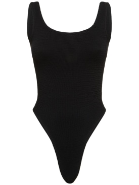 Reina Olga: Papaia crinkled one piece swimsuit - Black - women_0 | Luisa Via Roma