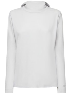 Arc'teryx: Sweat-shirt à capuche Taema - Blanc - women_0 | Luisa Via Roma