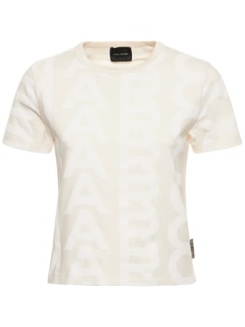 Marc Jacobs: The Monogram Baby Tee cotton t-shirt - White - women_0 | Luisa Via Roma