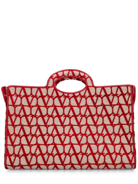 Valentino Garavani: Sculpture tote bag - Beige/Red - women_0 | Luisa Via Roma