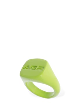 Agr: AGR x Hatton Labs safety signet ring - Green - men_0 | Luisa Via Roma