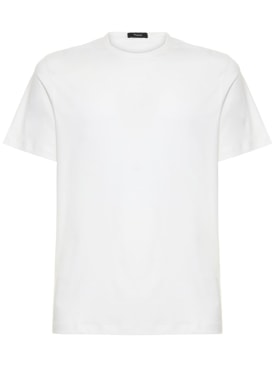 Theory: Cotton luxe s/s t-shirt - White - men_0 | Luisa Via Roma