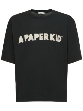 A Paper Kid: 유니섹스 티셔츠 - 블랙 - women_0 | Luisa Via Roma