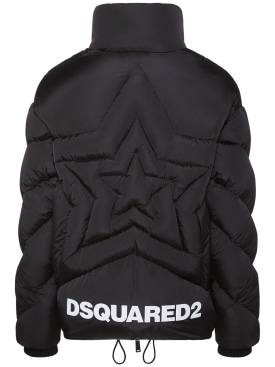 Dsquared2: Logo星星羽绒服 - 黑色 - men_0 | Luisa Via Roma