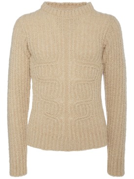 Dsquared2: Suéter de lana acanalado - Desert Tan - men_0 | Luisa Via Roma