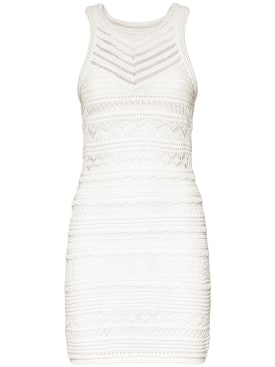 Isabel Marant: Ava cotton crochet midi dress - White - women_0 | Luisa Via Roma