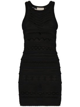Isabel Marant: Ava cotton crochet midi dress - Black - women_0 | Luisa Via Roma