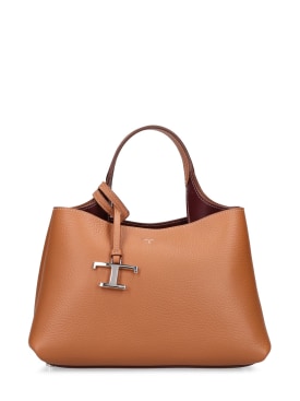 Tod's: Micro Apa top handle leather bag - Kenya/Bordeaux - women_0 | Luisa Via Roma