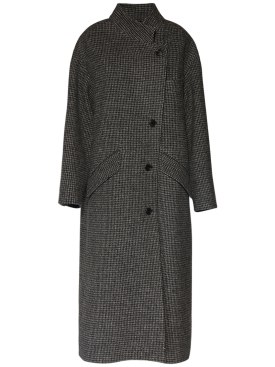 Marant Etoile: Sabine wool long coat - Grey - women_0 | Luisa Via Roma